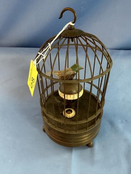 MUSIC BOX CLOCK, BIRD IN BIRD