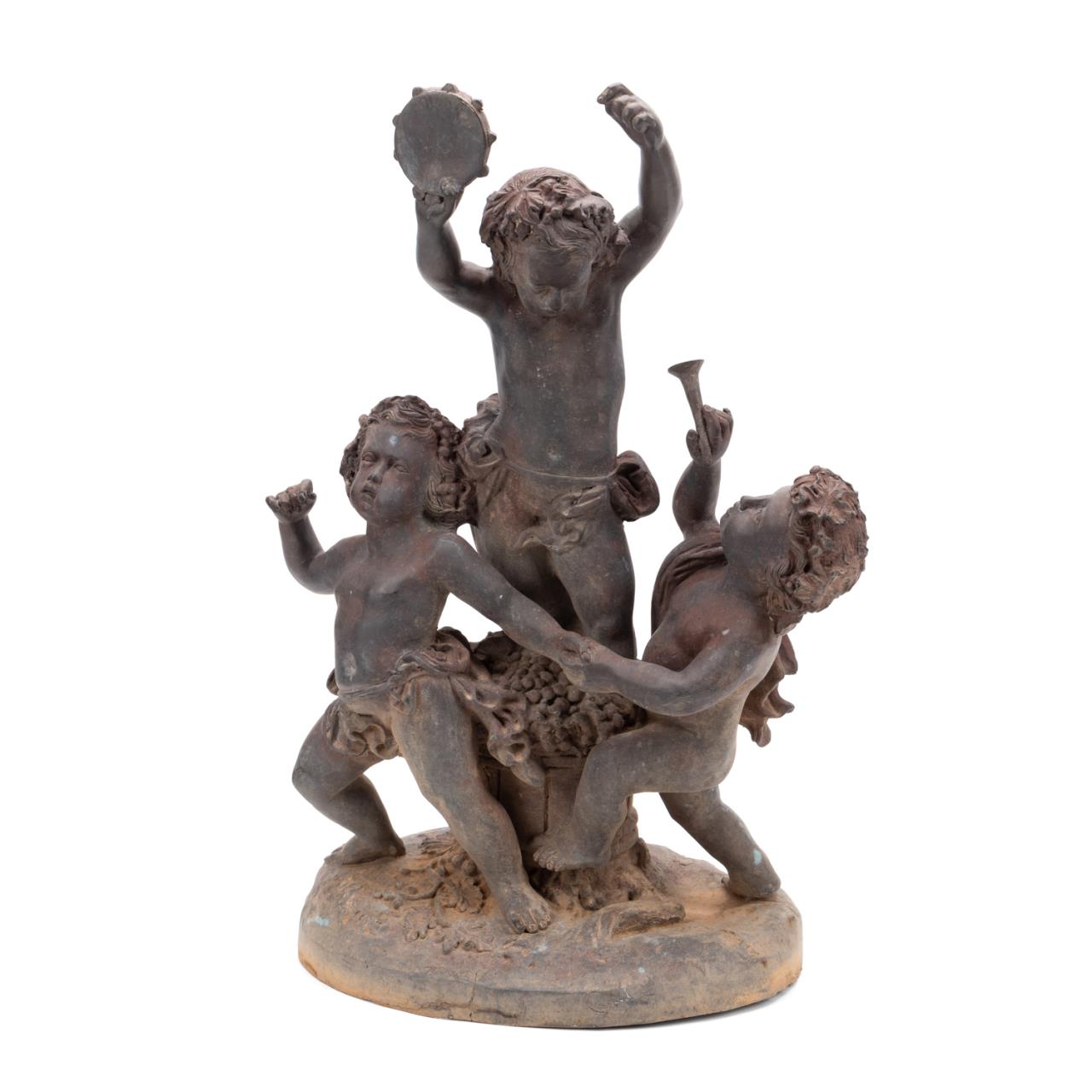 MUSICAL PUTTI BRONZE GARDEN