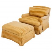 MUSTARD UPHOLSTERED LOUNGE ARM