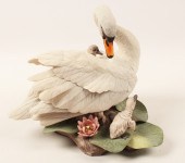 MUTE SWAN WITH GOSLINGS PORCEL