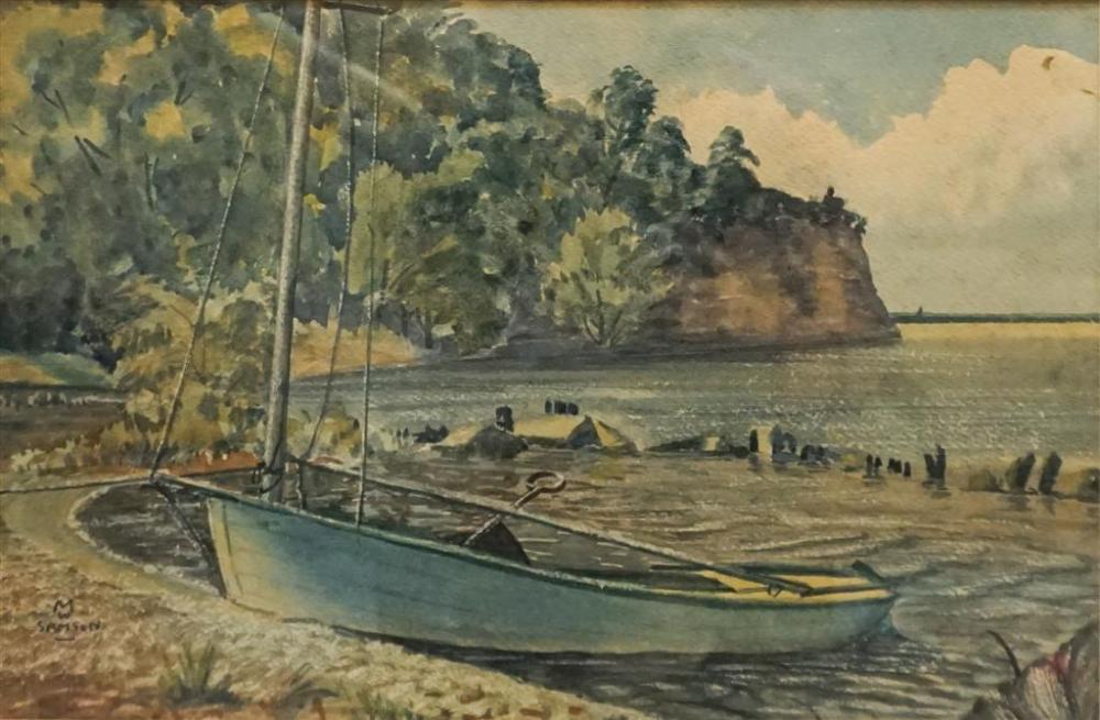M.W. SAMSON, BEACHED SAILBOAT,