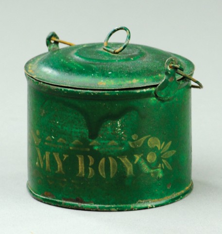 ''MY BOY'' TIN PAIL Early pail with
