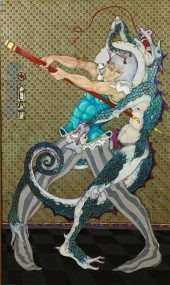 MYLO QUAM MIXED MEDIA ON WOOD