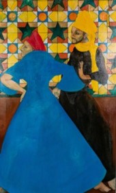 MYLO QUAM OIL ON CANVAS TWO ME