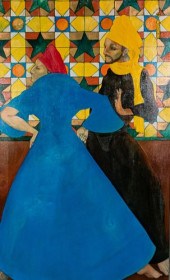 MYLO QUAM OIL ON CANVAS TWO ME