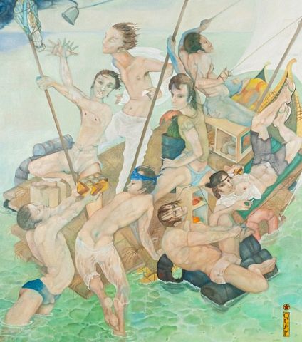 MYLO QUAM OIL ON CANVAS THE GOODBYE