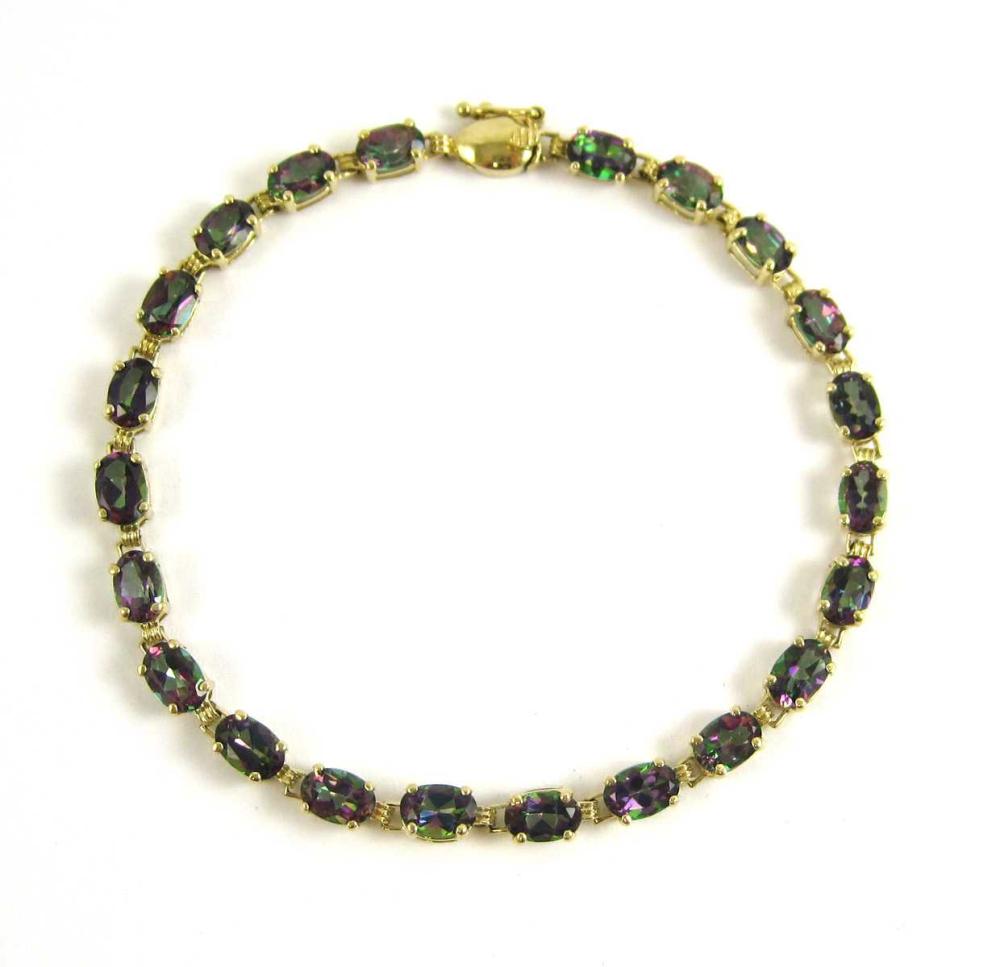 MYSTIC TOPAZ AND TEN KARAT GOLD