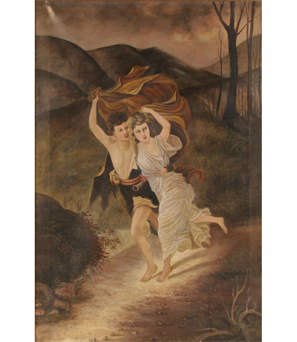 Mythological oil painting depicting