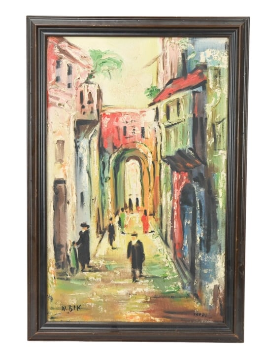 N. BIC SIGNED OIL PAINTING OF
