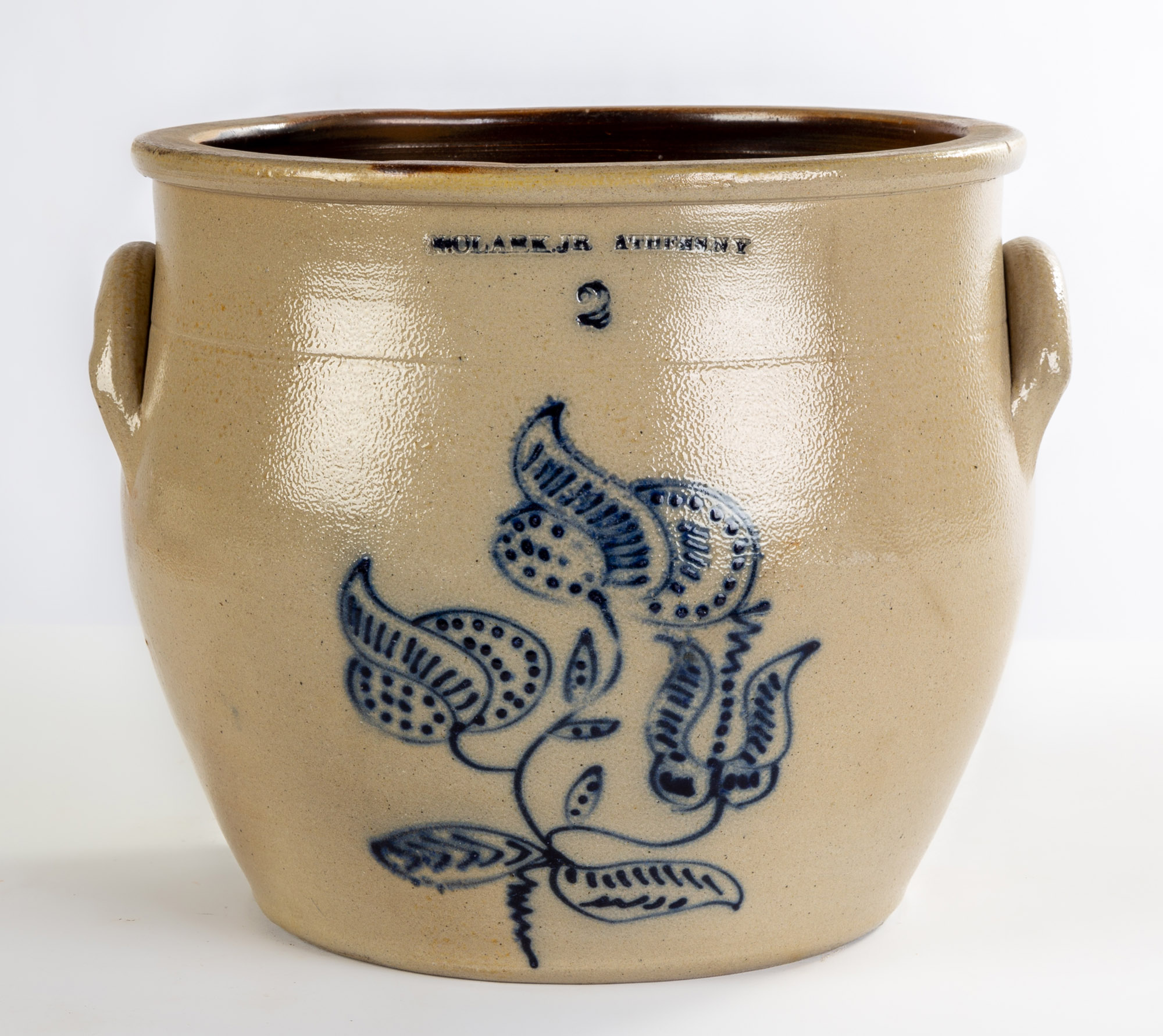 N. CLARK, JR. 2 GALLON STONEWARE