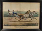 N. Currier horseracing print "