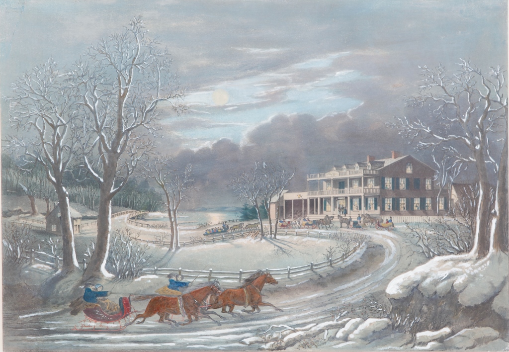N. CURRIER PRINT "AMERICAN WINTER