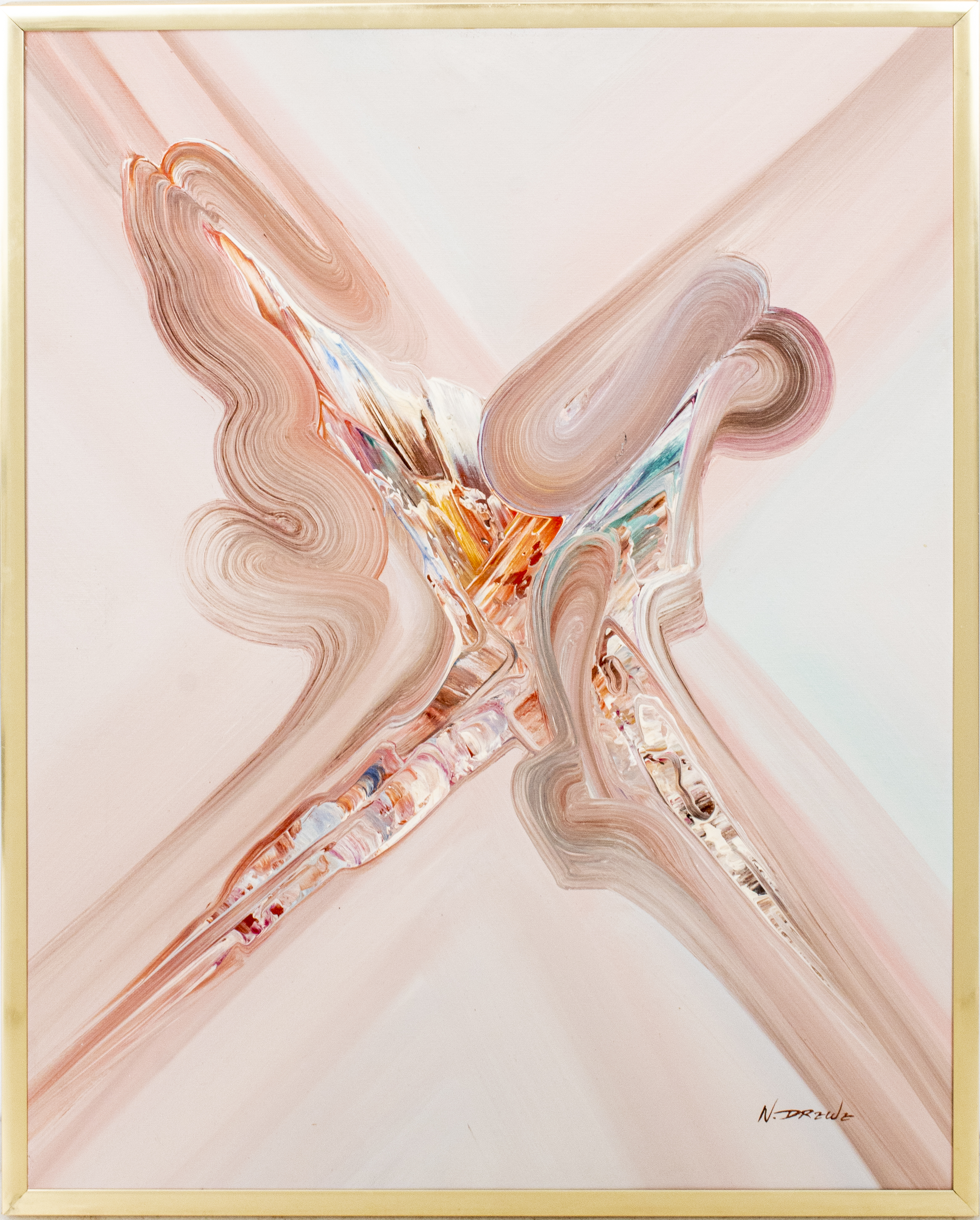 N. DREWE SIGNED ABSTRACT