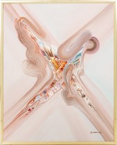 N. DREWE SIGNED ABSTRACT EXPRE