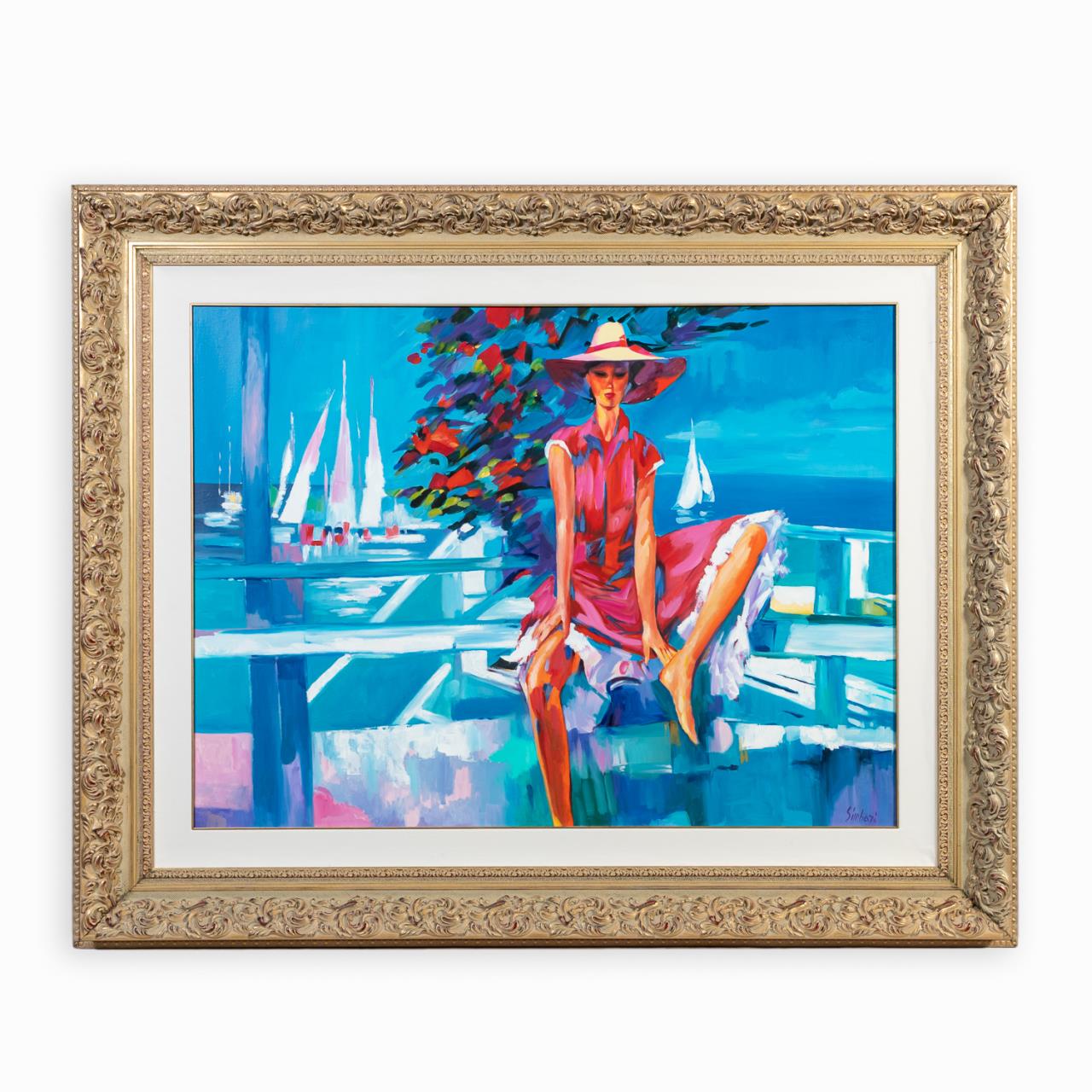 N. SIMBARI OIL ON CANVAS "LADY IN