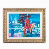 N. SIMBARI OIL ON CANVAS "LADY