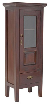 NADEAU MAHOGANY NARROW VITRINE