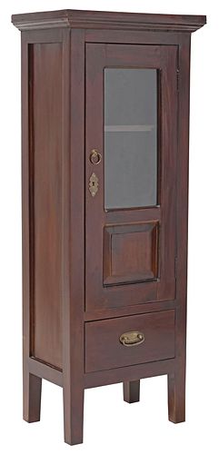 NADEAU MAHOGANY NARROW VITRINE