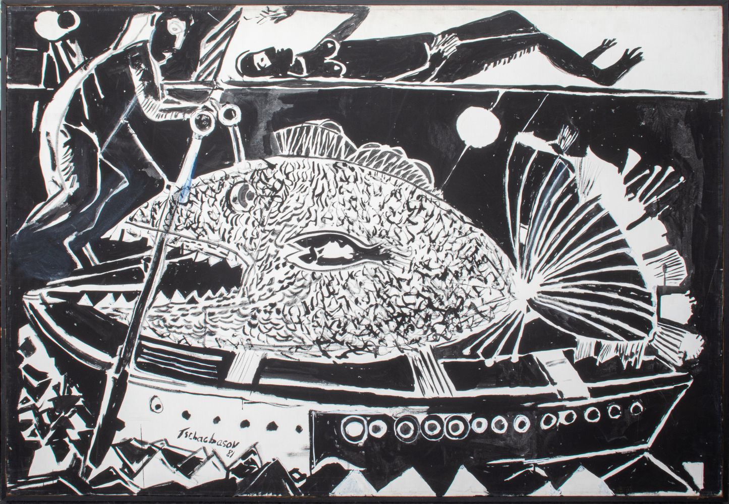 NAHUM TSCHACBASOV LARGE FISH ON A