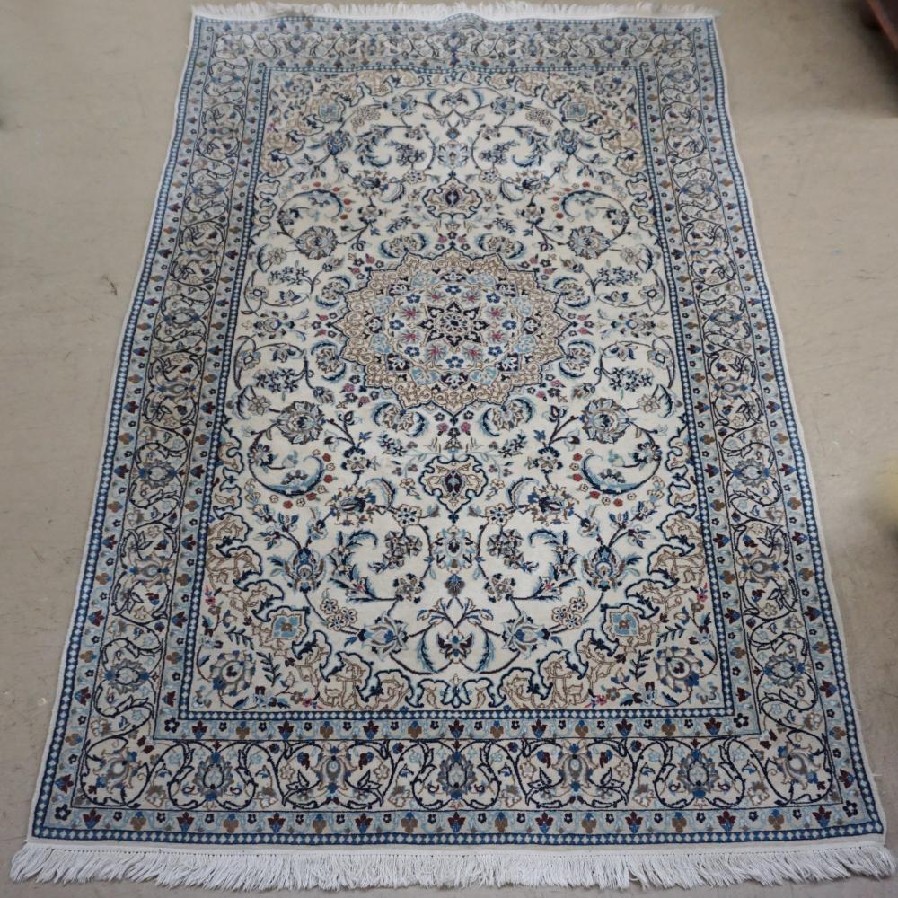 NAIN PARTIAL SILK RUG, 8 FT 10 IN X