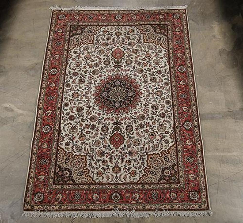 NAIN PARTIAL SILK RUG POST 1950 9