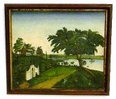 Naive  19th C. oil on canvas