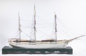 NAIVE 19TH C. SHIP MODEL ON ST