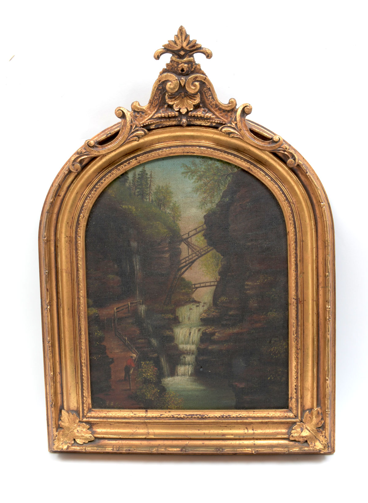 NAIVE AMERICAN SCHOOL PAINTING OF