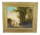 NAIVE OIL ON PANEL LANDSCAPE,