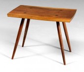 Nakashima walnut side table, f