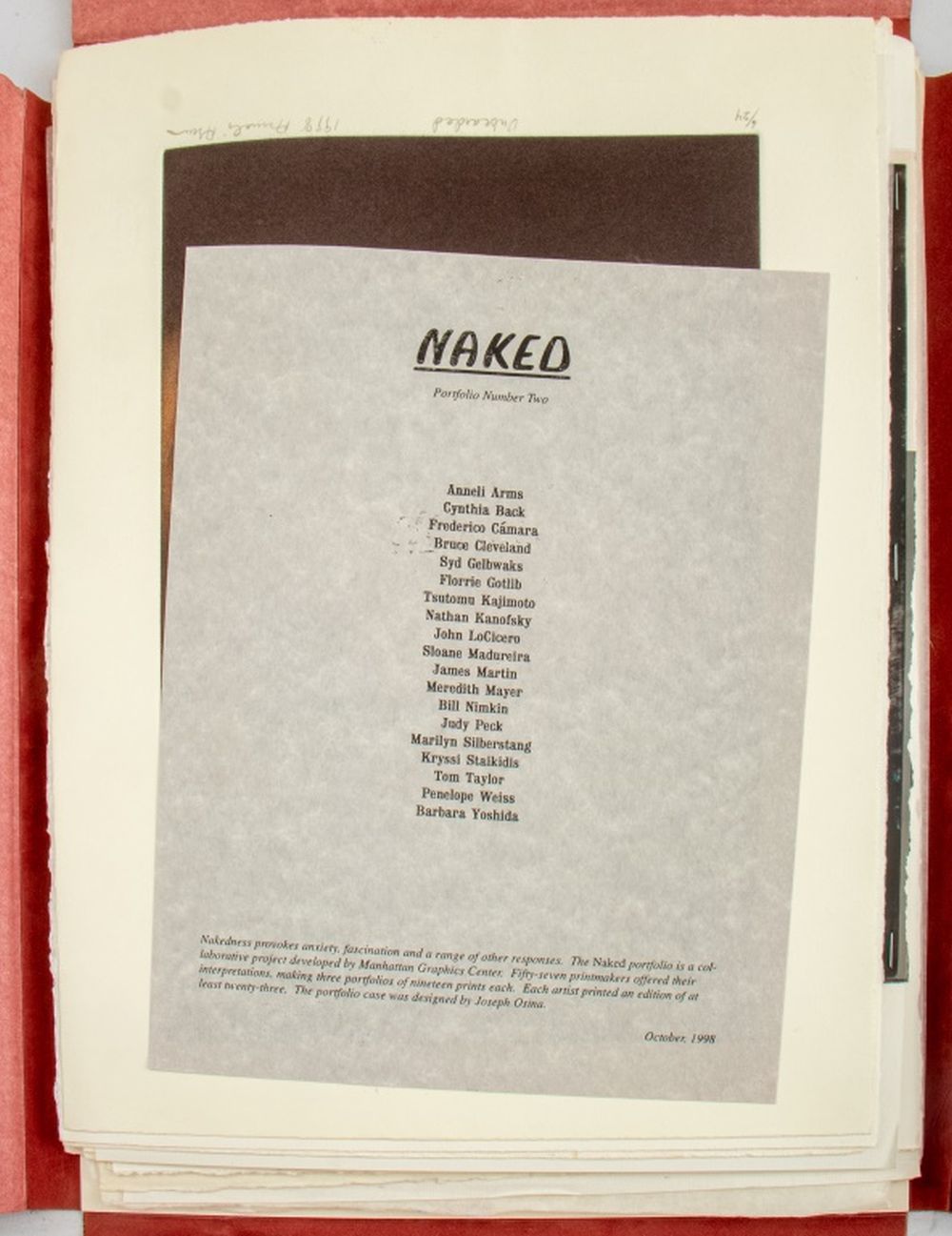 "NAKED PORTFOLIO" FULL SET OF 19