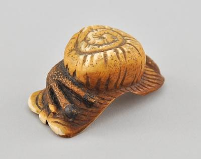 Namekuji Ivory Netsuke Depicting