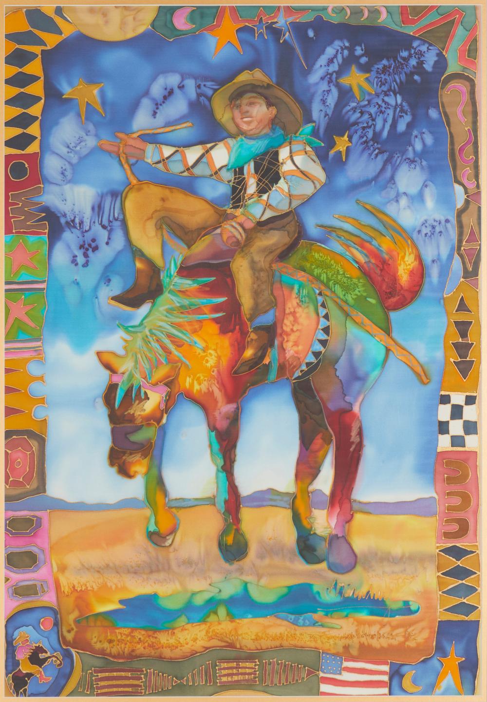 NANCY CAWDREY (B.1948), A COWBOY ON