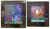 NANCY COFFELT TWO PASTELS ON P