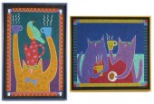 NANCY COFFELT TWO PASTELS ON P