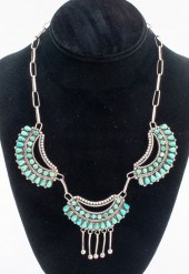 NANCY HALOO ZUNI SILVER & TURQ