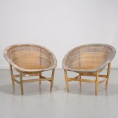 NANNA DITZEL, PAIR WICKER LOUN