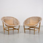 NANNA DITZEL, PAIR WICKER LOUN
