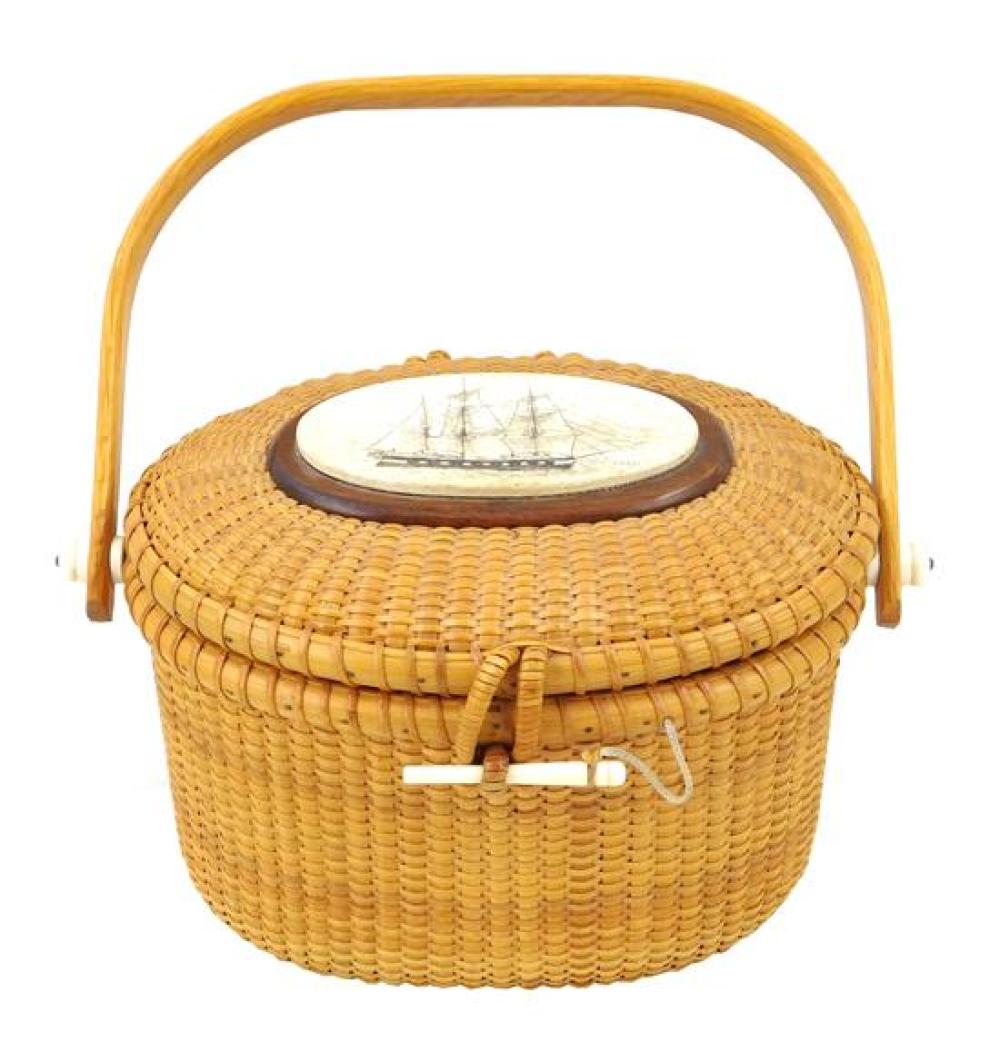 NANTUCKET BASKET PURSE WITH