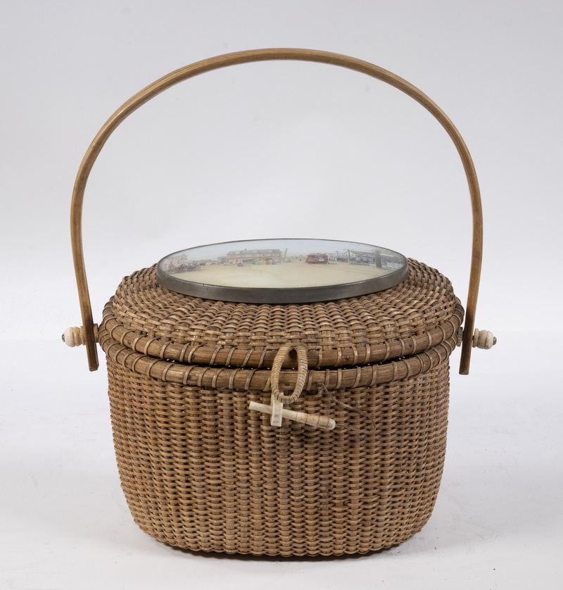 NANTUCKET BASKET PURSE WITH