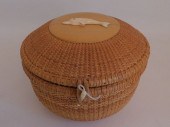 NANTUCKET BASKET WITH DOLPHIN