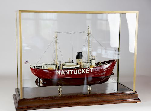 "NANTUCKET LIGHTSHIP" CASED MODEL
