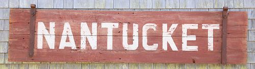 "NANTUCKET" STENCIL PAINTED BARN
