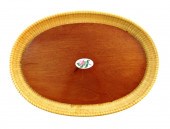 NANTUCKET TRAY, OVAL WOODEN BA