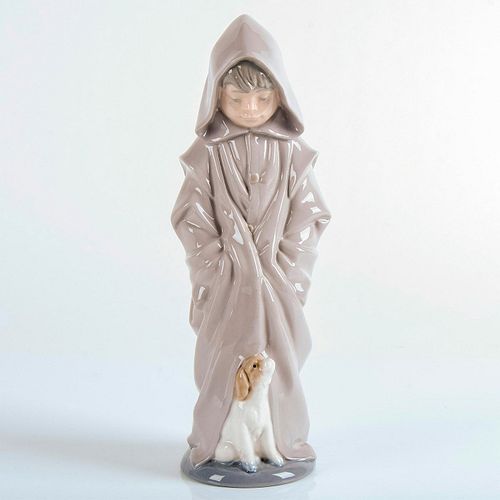 NAO BY LLADRO FIGURINE, BOY IN RAIN