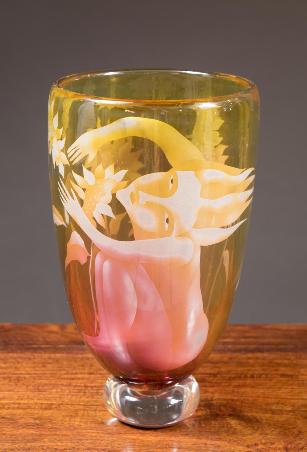 NAOKO TAKENOUCHI ART GLASS VASE,