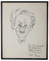 NAPKIN CARICATURE OF BLACKSTON