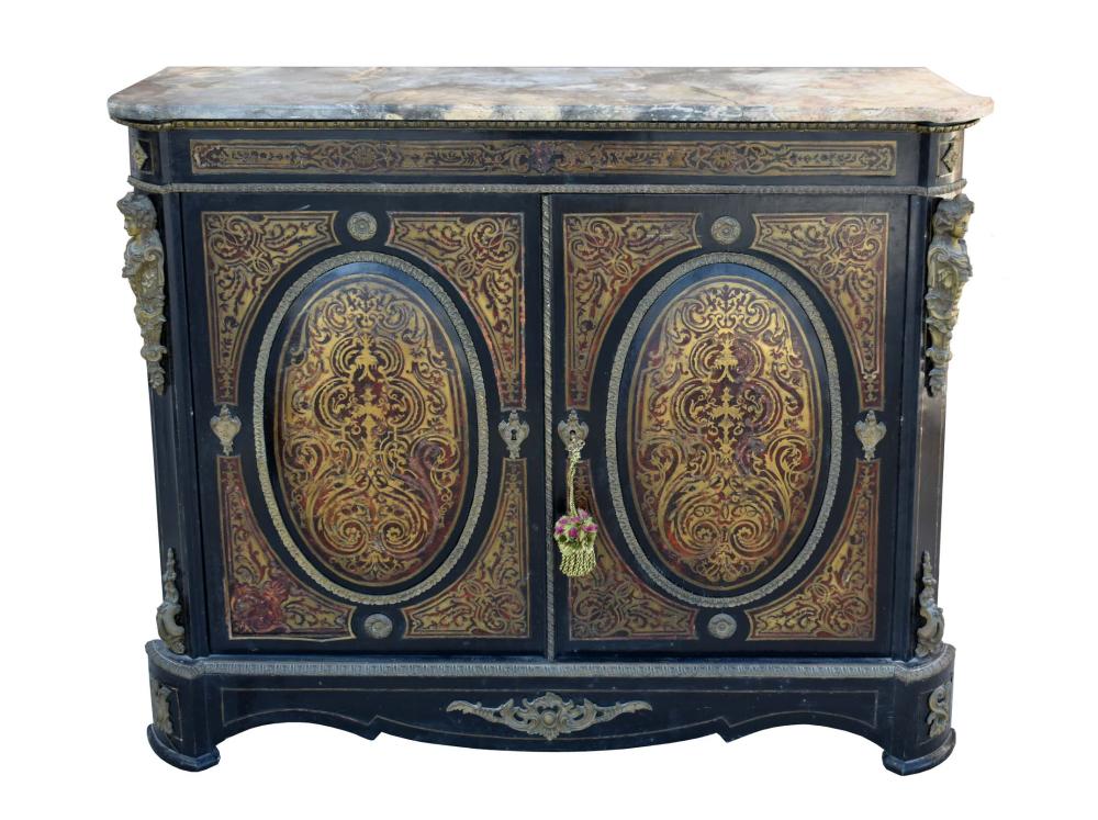 NAPOLEAN III MARBLE TOP BOULLE