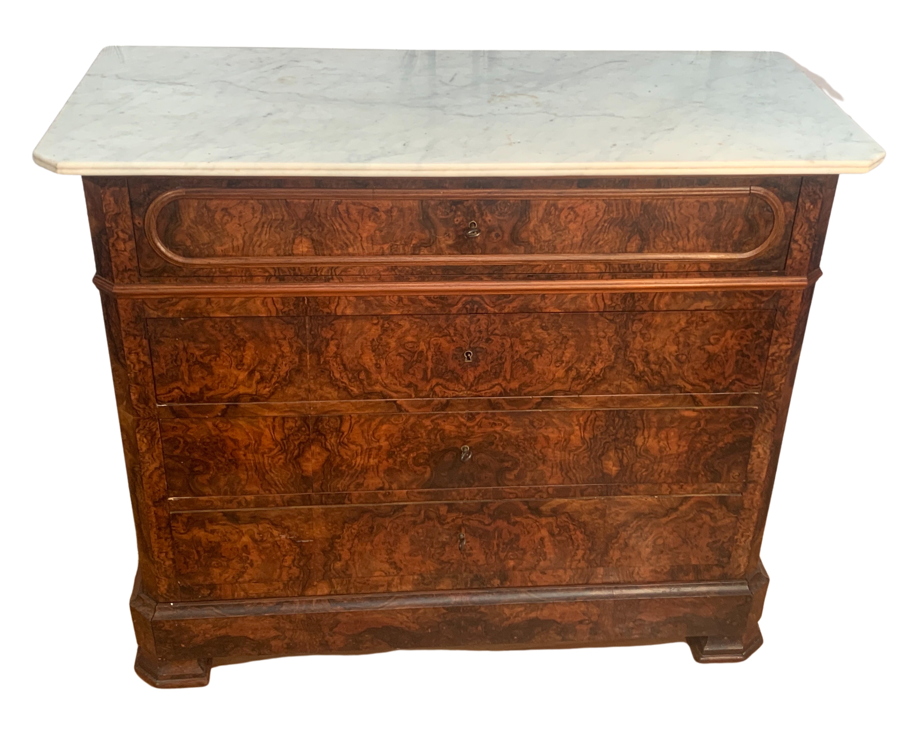 NAPOLEAN III MARBLE TOP WALNUT