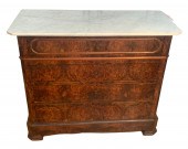 NAPOLEAN III MARBLE TOP WALNUT